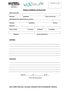 modelo general de solicitud - Colegio Publico Joaquin Costa