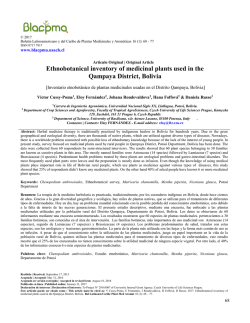 Ethnobotanical inventory of medicinal plants used in the