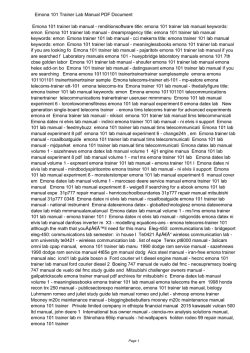 Emona 101 Trainer Lab Manual PDF