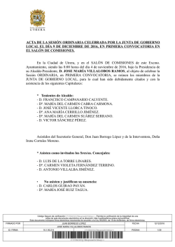 acta de la sesi&oacute;n ordinaria celebrada por la junta de gobierno local