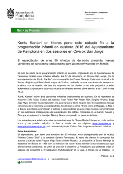 Kontu Kantari en t&iacute;teres pone este s&aacute;bado fin a la programaci&oacute;n