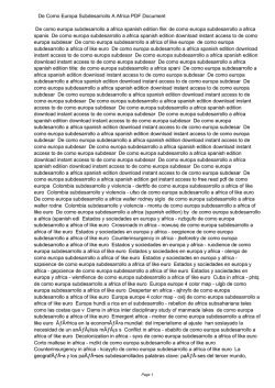 De Como Europa Subdesarrollo A Africa PDF