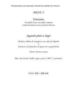 Men&uacute; 2 - Restaurante Los Guaranis