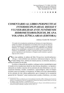 comentario al libro perspectivas interdisciplinarias: riesgo y