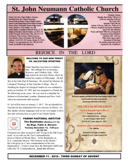 December 11, 2016 - St. John Neumann Catholic Church