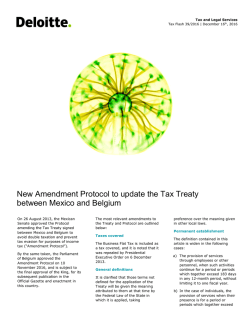 Tax Treaty between Mexico and Belgium