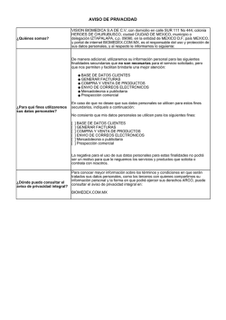 AVISO DE PRIVACIDAD