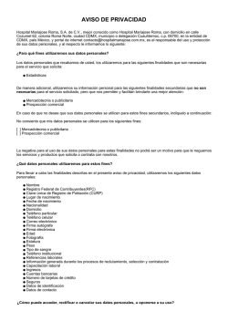 AVISO DE PRIVACIDAD