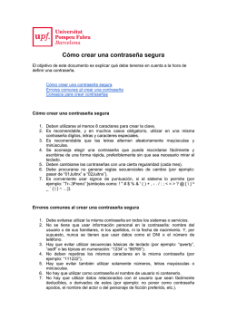 C&oacute;mo crear una contrase&ntilde;a segura