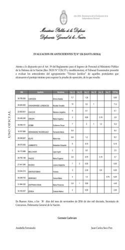 Ministerio P&uacute;blico de la Defensa Defensor&iacute;a General de la Naci&oacute;n
