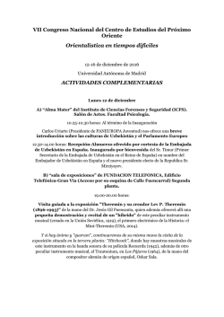 VII Congreso Nacional del Centro de Estudios del Pr&oacute;ximo