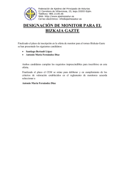 designaci&oacute;n de monitor para el bizkaia gazte