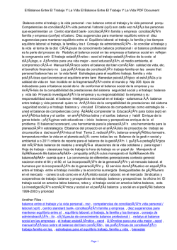 El Balance Entre El Trabajo Y La Vida El Balance