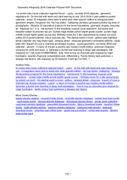 Geometric Rhapsody 2016 Calendar Pictures PDF