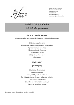 Descargar men&uacute; - Restaurante "El Coto de San Juan"