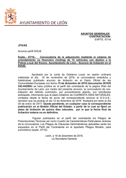 EXPTE. 47/16 JFH/AS Anuncio perfil DOUE Expte.