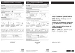Feline Coronavirus Antibody Test Kit Kit de d&eacute;tection d