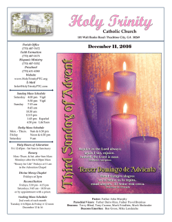 December 11 - Holy Trinity Catholic Church