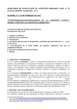 seminario de innovaci&oacute;n en atenci&oacute;n primaria, siap