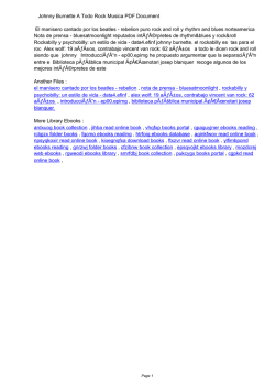 Johnny Burnette A Todo Rock Musica PDF