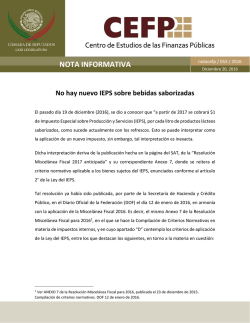 No hay nuevo IEPS sobre bebidas saborizadas