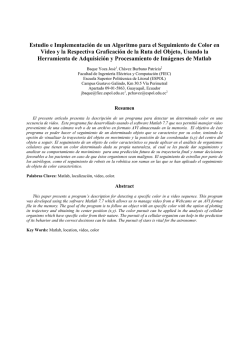 Estudio E Implementaci&oacute;n De Un Algoritmo Para El Seguimiento De