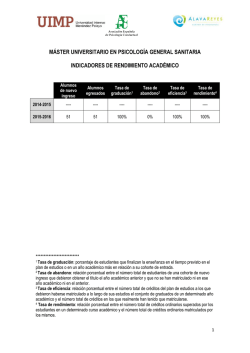 m&aacute;ster universitario en psicolog&iacute;a general sanitaria indicadores de