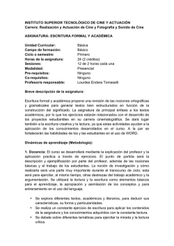 Escritura formal y acad&eacute;mica