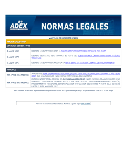 MARTES, 20 DE DICIEMBRE DE 2016 DECRETOS