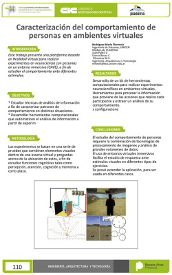 Caracterizaci&oacute;n del comportamiento de personas en