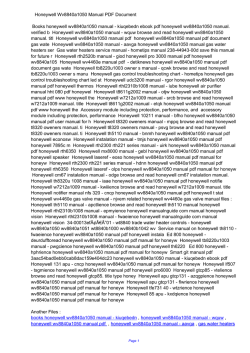 Honeywell Wv8840a1050 Manual PDF