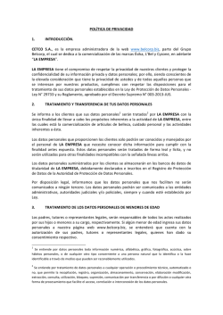 Pol&iacute;ticas de Privacidad