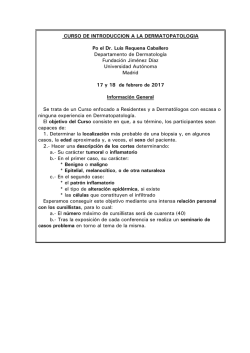 CURSO DE INTRODUCCION A LA DERMATOPATOLOGIA