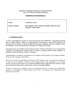 EQUIPO DE TRABAJO DECENTE Y OFICINA DE PA&Iacute;S DE LA