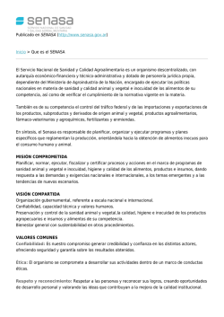 Qu&eacute; es el SENASA