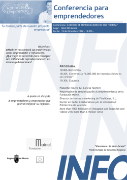 Programa - Murcia - Instituto de Fomento de la Regi&oacute;n de Murcia