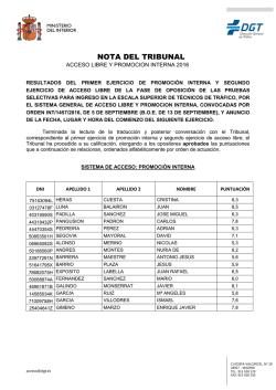 Resultados del ejercicio de idioma por el sistema de acceso libre