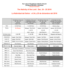 The Nativity of the Lord - Our Lady of Guadalupe Catholic Church