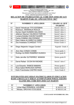 ingresantes - CEBE Don Jose de San Martin