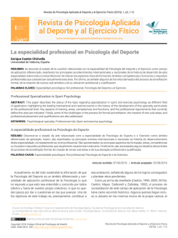Revista de Psicolog&iacute;a Aplicada al Deporte y al Ejercicio F&iacute;sico