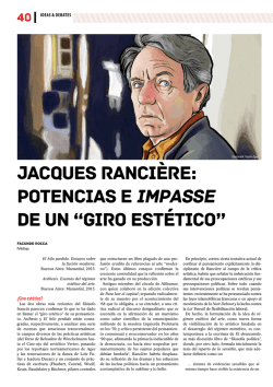 Jacques Ranci&egrave;re: potencias e impasse de un