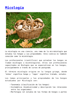 Micolog&iacute;a - Escuelapedia