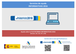 Servicios de ayuda INFORMATIVAS 2016