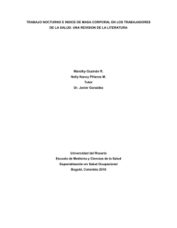 TRABAJO NOCTURNO E INDICE DE MASA CORPORAL EN LOS