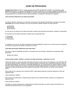 aviso de privacidad