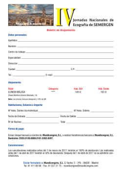 Bolet&iacute;n de Alojamiento