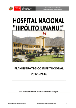 PLAN ESTRATEGICO INSTITUCIONAL 2012 - 2016