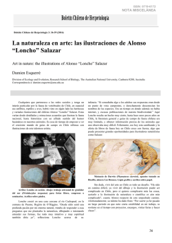 &ldquo;Loncho&rdquo; Salazar - BOLET&Iacute;N CHILENO DE HERPETOLOG&Iacute;A