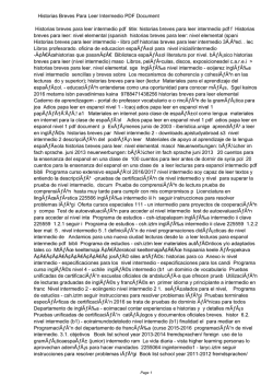 Historias Breves Para Leer Intermedio PDF