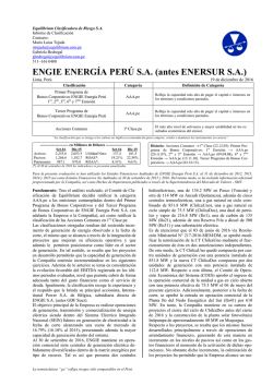 ENGIE ENERG&Iacute;A PER&Uacute; SA (antes ENERSUR SA)